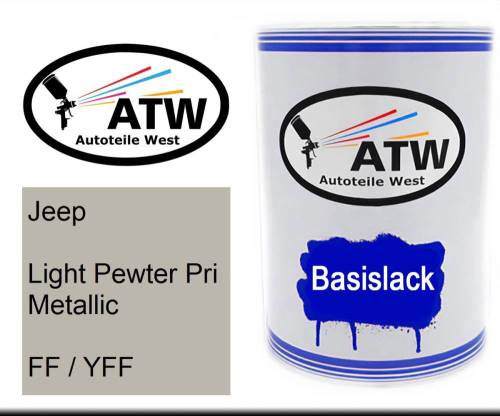 Jeep, Light Pewter Pri Metallic, FF / YFF: 500ml Lackdose, von ATW Autoteile West.